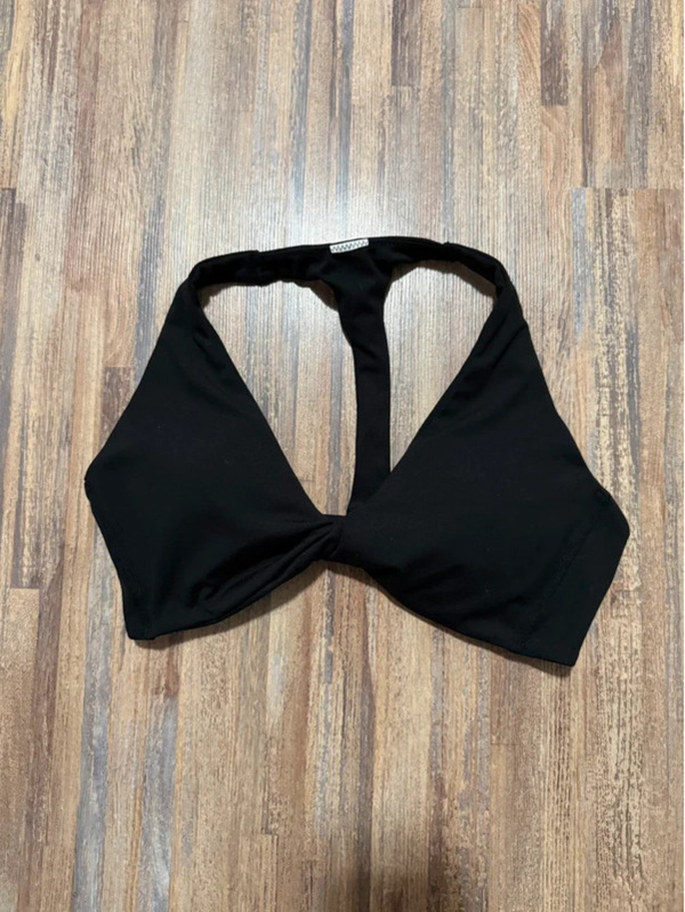 Fabletics Black Twist-Front Sports Bra
